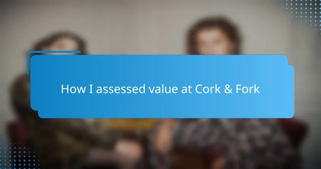 How I assessed value at Cork & Fork